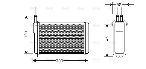 AVA Cabin Heater Core LA6009