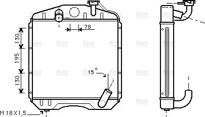 AVA Coolant Radiator ME2112