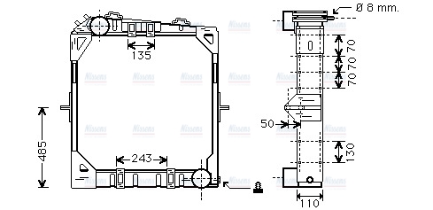 AVA Coolant Radiator ME2168