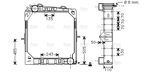 AVA Coolant Radiator ME2170