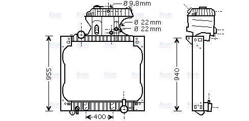 AVA Coolant Radiator MN2043