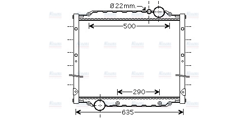 AVA Coolant Radiator MN2045