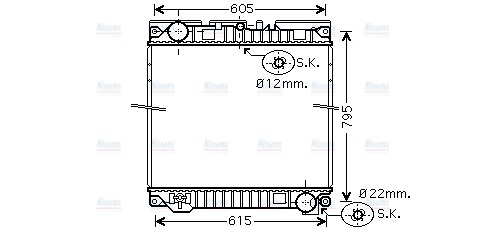 AVA Coolant Radiator MN2049