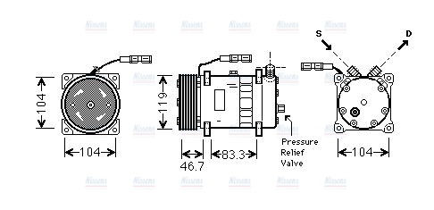 AVA Aircon Compressor MNAK048