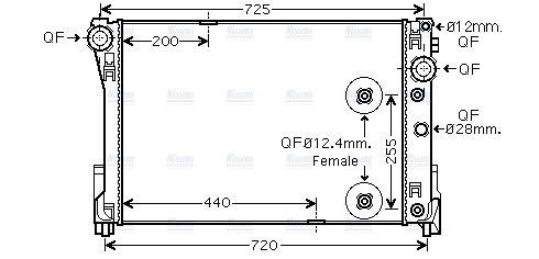 AVA Coolant Radiator MS2491