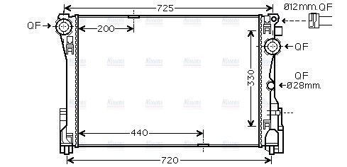 AVA Coolant Radiator MS2693
