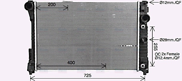 AVA Coolant Radiator MS2729