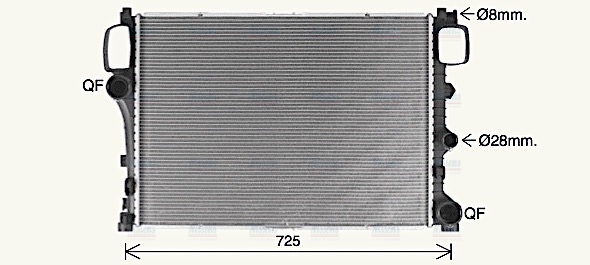 AVA Coolant Radiator MS2776