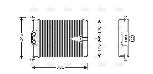 AVA Cabin Heater Core MS6187