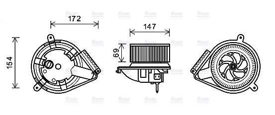 AVA Cabin Fan Blower Motor MS8616