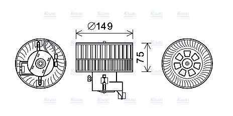 AVA Cabin Fan Blower Motor MS8619