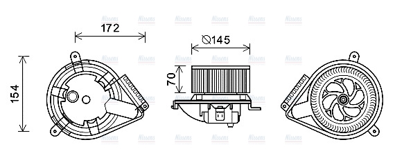 AVA Cabin Fan Blower Motor MS8626