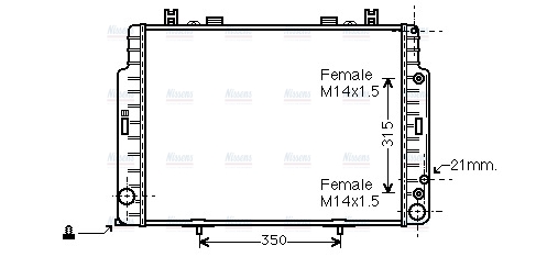AVA Coolant Radiator MSA2131