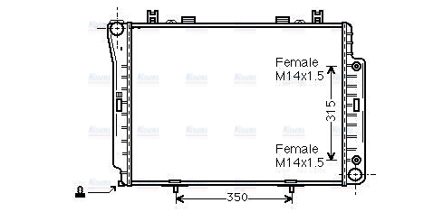 AVA Coolant Radiator MSA2144