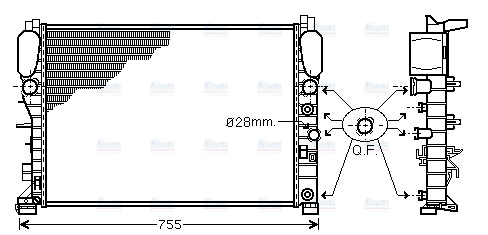 AVA Coolant Radiator MSA2341