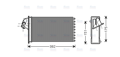 AVA Cabin Heater Core MSA6355