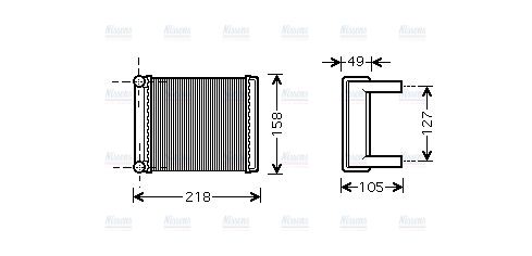 AVA Cabin Heater Core MSA6385
