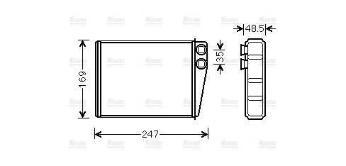 AVA Cabin Heater Core MSA6673