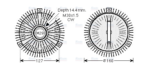 AVA Cooling Fan Clutch MSC490