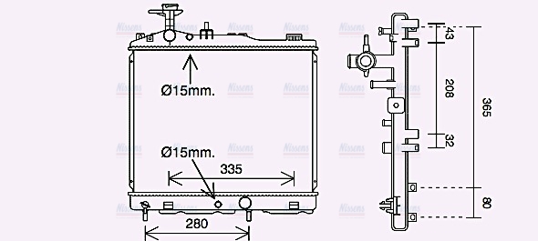 AVA Coolant Radiator MT2264