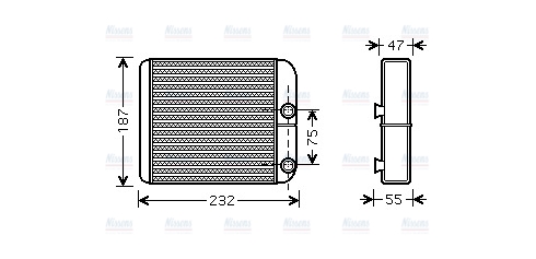 AVA Cabin Heater Core MT6186