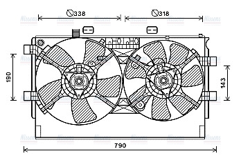 AVA Radiator Cooling Fan MT7530