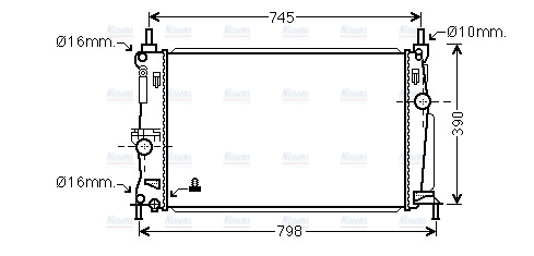 AVA Coolant Radiator MZ2254