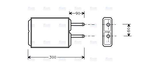AVA Cabin Heater Core MZ6124