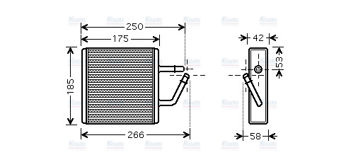 AVA Cabin Heater Core MZ6194
