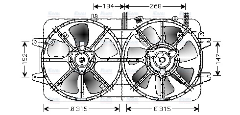 AVA Radiator Fan MZ7519