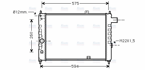 AVA Coolant Radiator OL2055