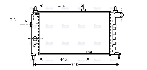 AVA Coolant Radiator OL2066