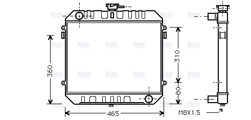 AVA Coolant Radiator OL2095