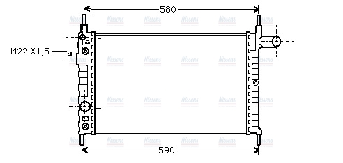 AVA Coolant Radiator OL2163