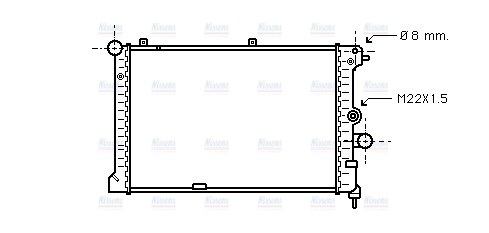 AVA Coolant Radiator OL2168