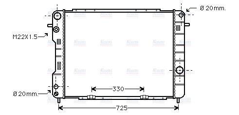AVA Coolant Radiator OL2246