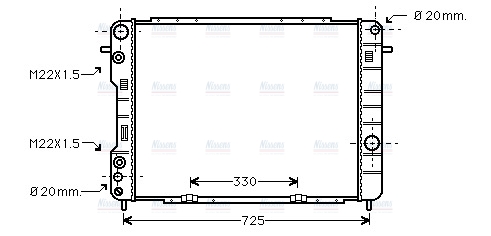 AVA Coolant Radiator OL2249