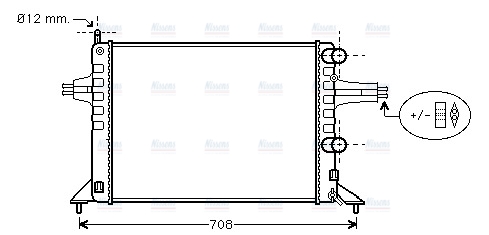 AVA Coolant Radiator OL2257