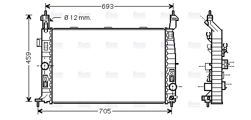 AVA Coolant Radiator OL2348