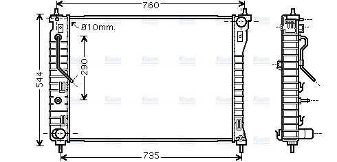 AVA Coolant Radiator OL2434