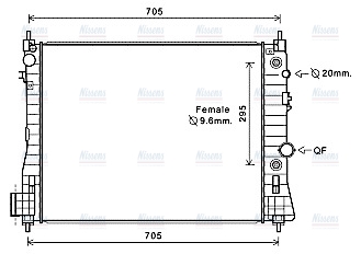 AVA Coolant Radiator OL2655