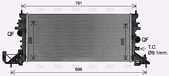 AVA Coolant Radiator OL2703