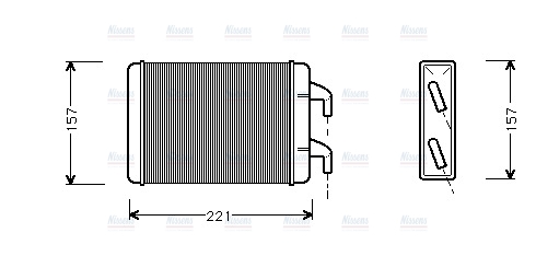 AVA Heater Core OL6007