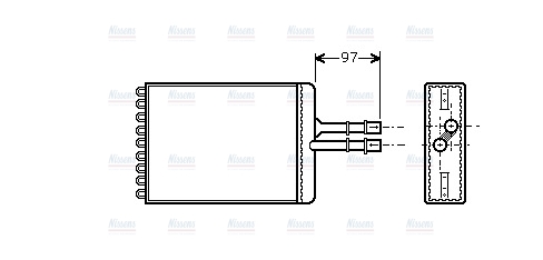 AVA Cabin Heater Core OL6216