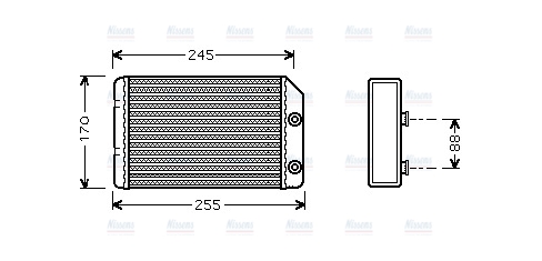 AVA Cabin Heater Core OL6315