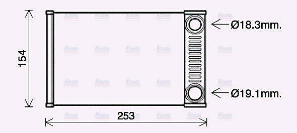 AVA Cabin Heater Core OL6656