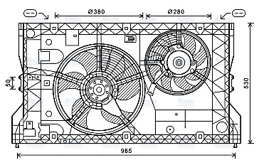 AVA Radiator Fan OL7588
