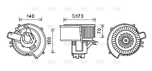 AVA Cabin Fan Blower Motor OL8636