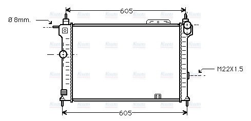 AVA Coolant Radiator OLA2028