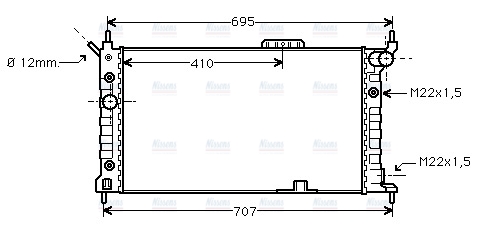 AVA Coolant Radiator OLA2169